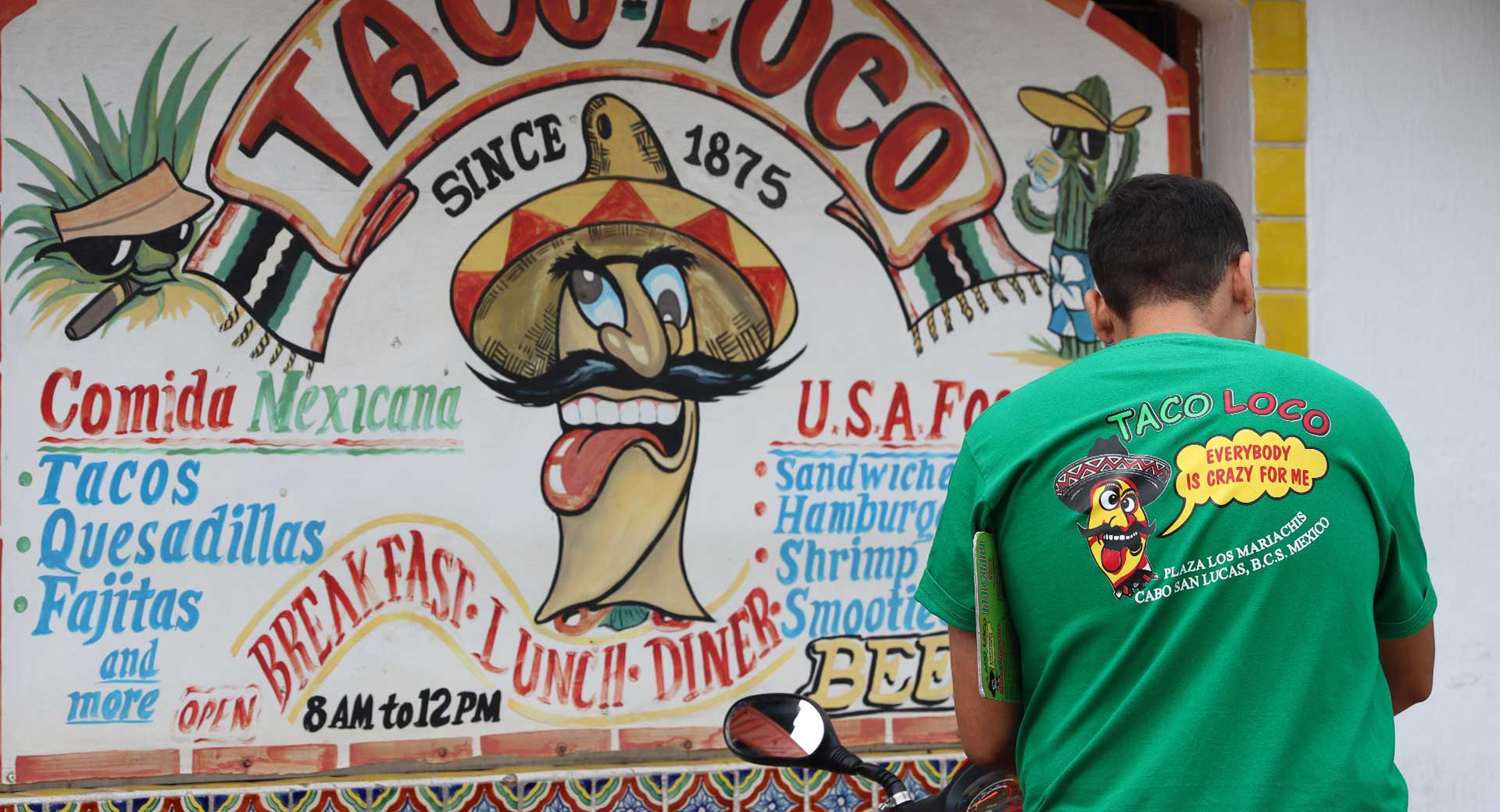 Street food and Taco restaurants in Cabo San Lucas.