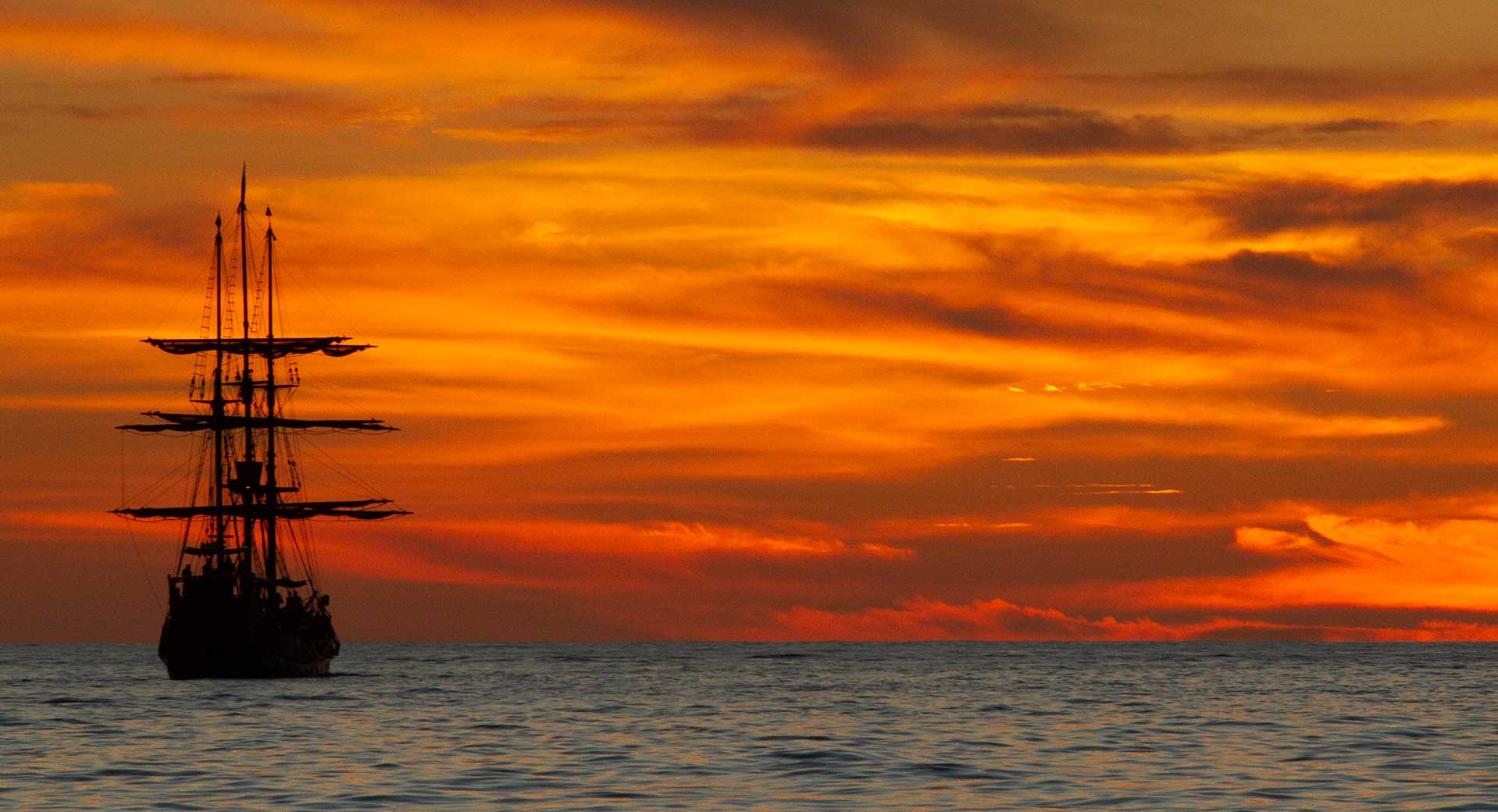 The Buccaneer Pirate Ship goes on a sunset cruise in Cabo San Lucas