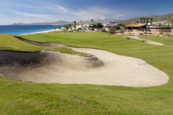 View of clubhouse at Puerto Los Cabos golf club.