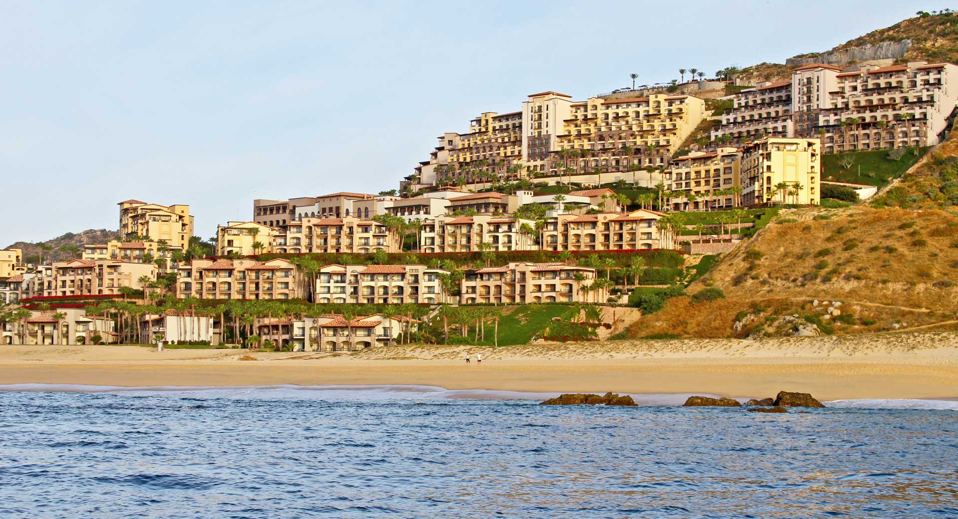 Pueblo Bonito Sunset Beach Resort seen from the Pacific Ocean